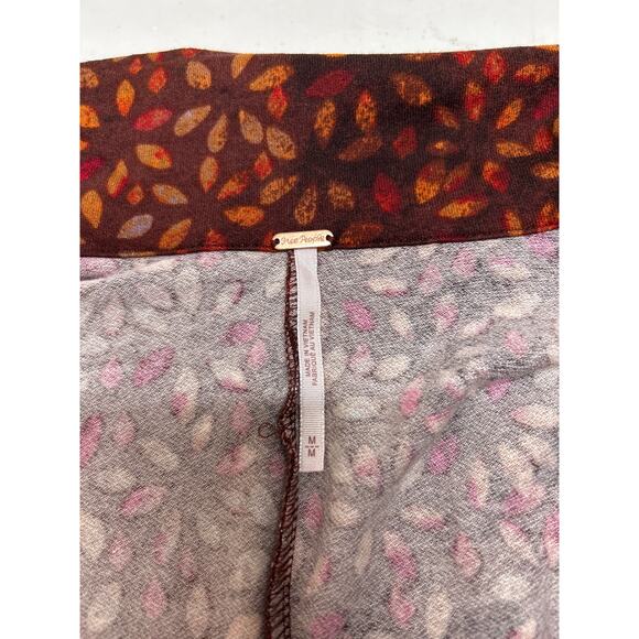 Free People X Revolve Shayla Wrap Midi Dress in Chocolate Combo NWOT. Size M - Picture 7 of 8